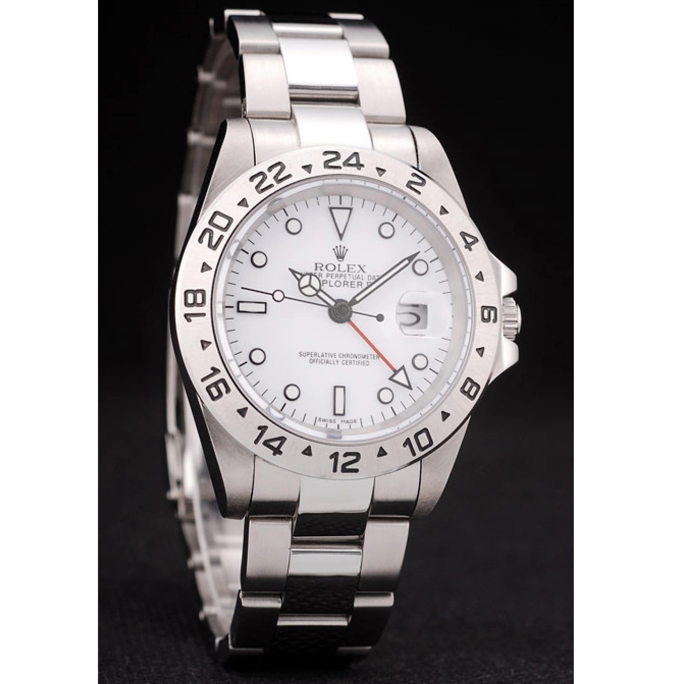 Best AAA Replica Sites Dial Stainless Steel Explorer Rolex White Bezel 0605